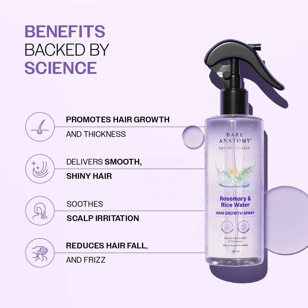 Rosemary & Rice Water Hair Growth Spray